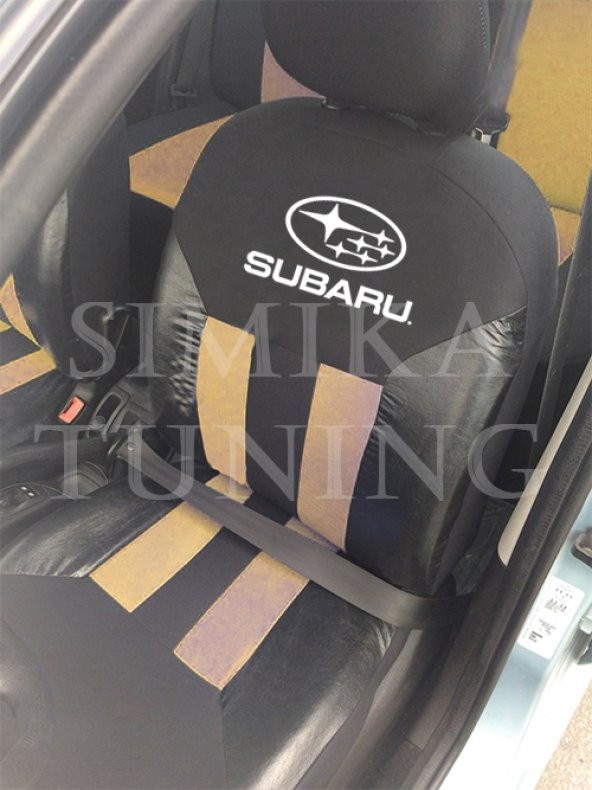 SUBARU SİYAH BEJ RENGİ ÖN VE ARKA KOLTUK DERİLİ KILIF A KALİTE