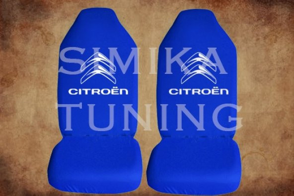 Citroen Sax Mavi Renk Ön Koltuk Penye Kılıf 1 Sticker HEDİYE
