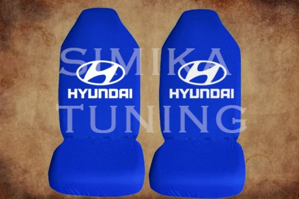 Hyundai Sax Mavi Renk Ön Koltuk Penye Kılıf 1 Sticker HEDİYE
