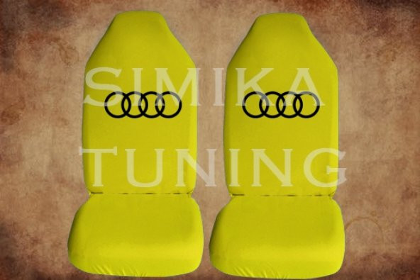 Audi Sarı Renk Ön Koltuk Penye Kılıf 1 Sticker HEDİYE