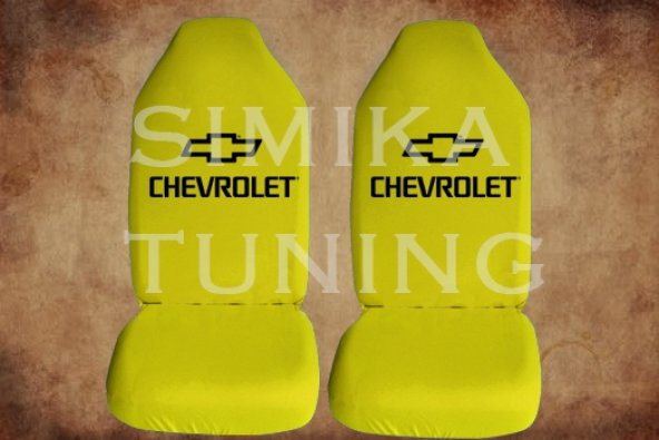 Chevrolet Sarı Renk Ön Koltuk Penye Kılıf 1 Sticker HEDİYE