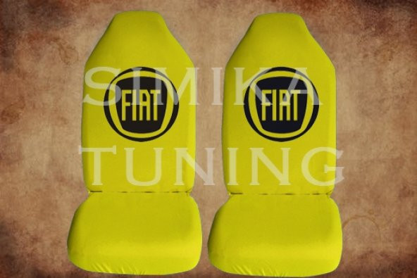 Fiat Sarı Renk Ön Koltuk Penye Kılıf 1 Sticker HEDİYE