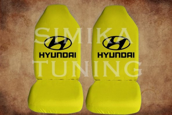 Hyundai Sarı Renk Ön Koltuk Penye Kılıf 1 Sticker HEDİYE