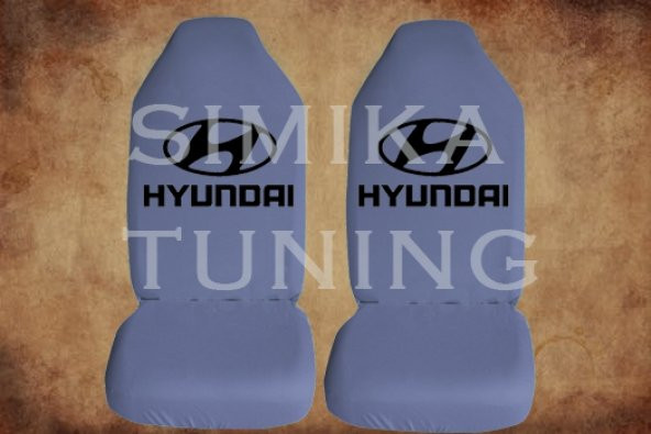 Hyundai Gri Renk Ön Koltuk Penye Kılıf 1 Sticker HEDİYE