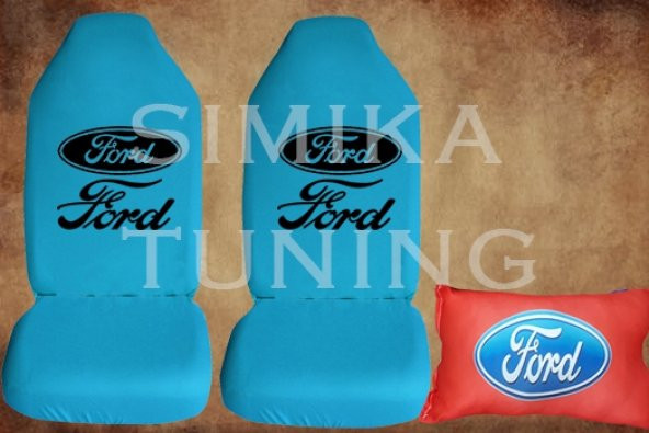 Ford Turkuaz Renk Ön Penye ve 2 Adet Boyun Yastığı