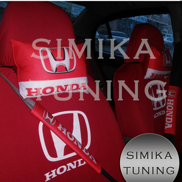 Honda Kırmızı Renk Ön ve Arka Koltuk Penye Servis Kılıfı HEDİYE