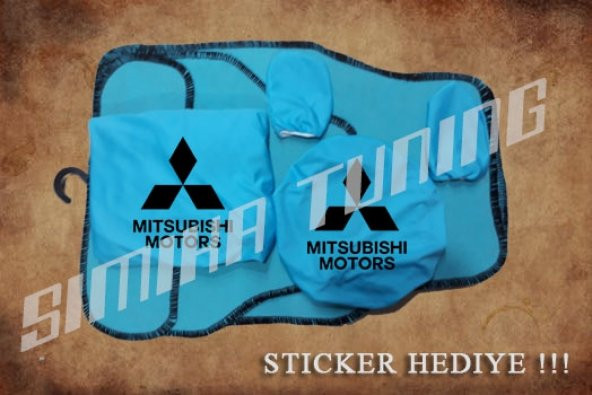 Mitsubishi Turkuaz Ön Arka Koltuk Direksiyon Seti Paspas Sticker
