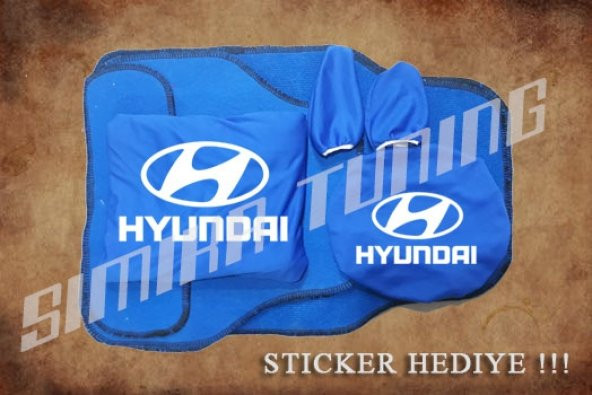 Hyundai Sax Mavi Ön Arka Koltuk Direksiyon Seti Paspas Sticker