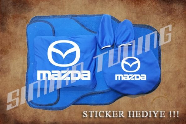 Mazda Sax Mavi Ön Arka Koltuk Direksiyon Seti Paspas Sticker