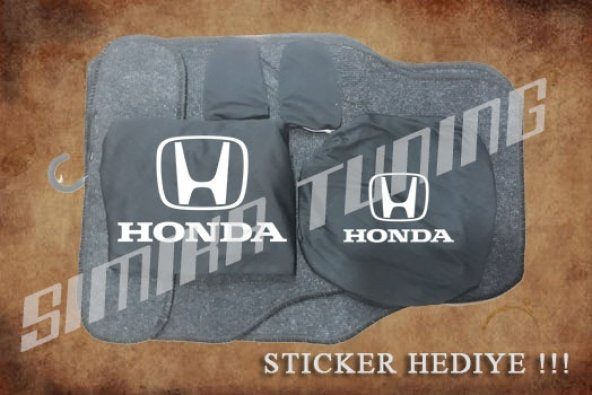 Honda Siyah Ön Arka Koltuk Direksiyon Seti Paspas Sticker