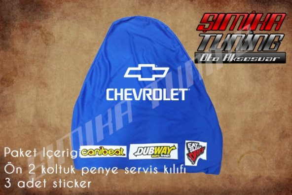 Chevrolet Sax Mavi Renk Ön Penye 3 Sticker
