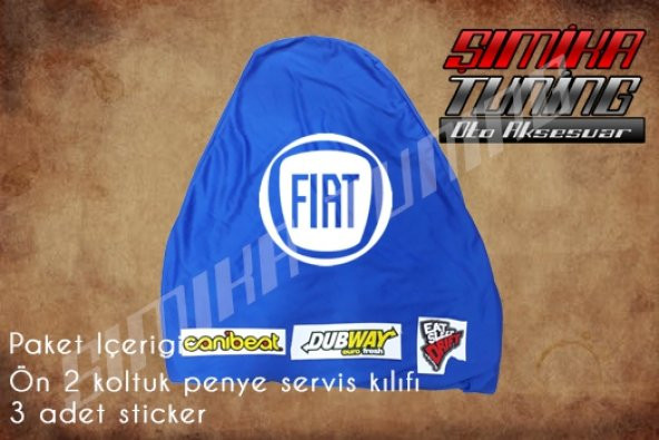 Fiat Sax Mavi Renk Ön Penye 3 Sticker
