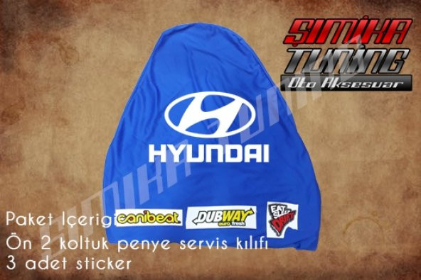 Hyundai Sax Mavi Renk Ön Penye 3 Sticker