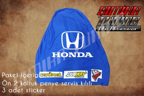 Honda Sax Mavi Renk Ön Penye 3 Sticker