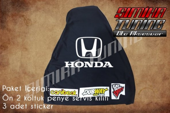 Honda Siyah Renk Ön Penye 3 Sticker