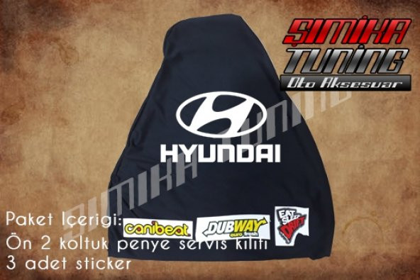 Hyundai Siyah Renk Ön Penye 3 Sticker