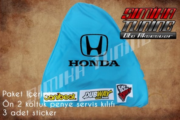 Honda Turkuaz Renk Ön Penye 3 Sticker