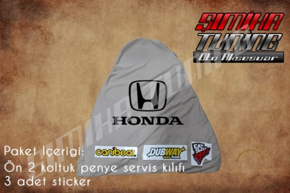 Honda Gri Renk Ön Penye 3 Sticker