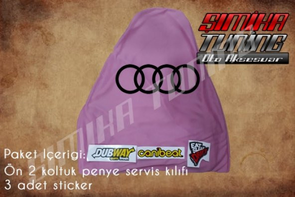 Audi Pembe Renk Ön Penye 3 Sticker