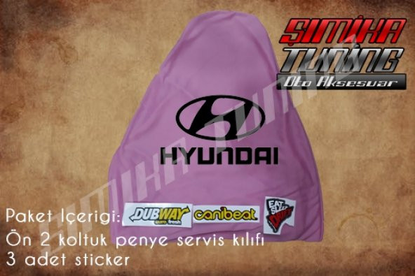 Hyundai Pembe Renk Ön Penye 3 Sticker