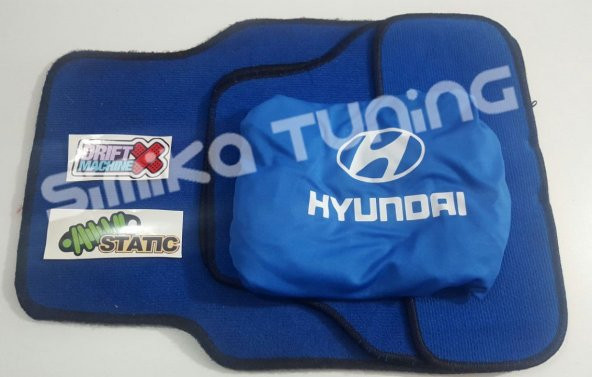 Hyundai Mavi Penye Servis Kılıfı + Mavi Paspas STİCKER HEDİYELİ