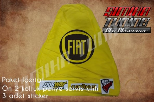 Fiat Sarı Renk Ön Penye 3 Sticker