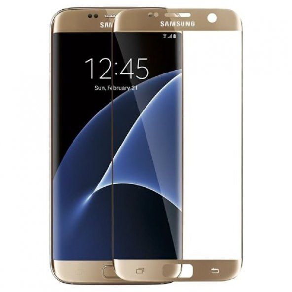 Serhan Samsung Galaxy S7 Edge 3D Kavisleride Kaplayan Renkli Temp