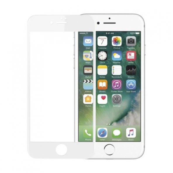 Sunix Emirtech Apple iPhone 7 5D Kavisli Temperli Cam Full Ekran