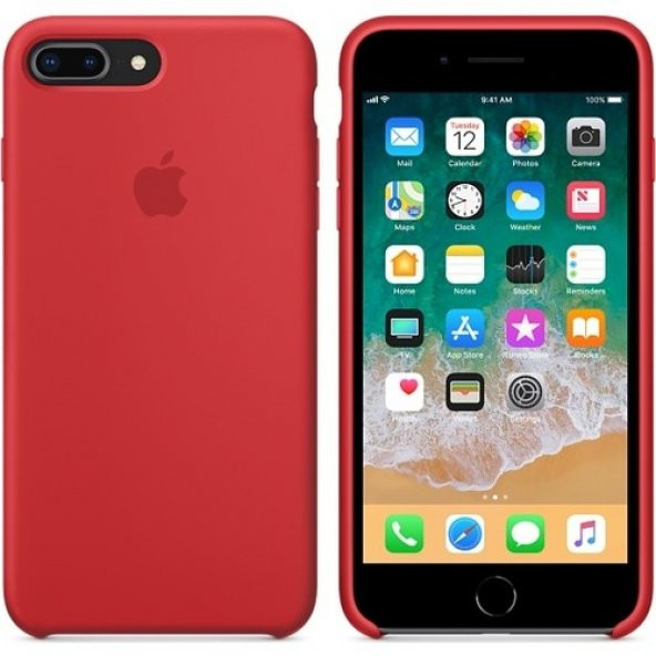 Apple iPhone 8 Plus / 7 Plus Silikon Kılıf Kırmızı MQH12ZM/A (App