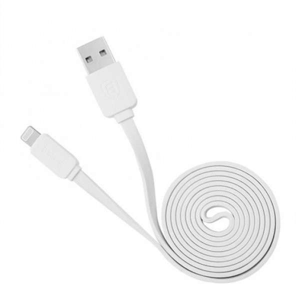 Baseus Kny Apple Lightning 1 Metre Yassı Usb Data Kablosu Beyaz