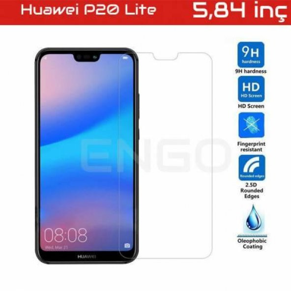 Sesatech Huawei P20 Lite 5D Cam Full Yapışan Renkli Cam Ekran Koruyucu Siyah - 3