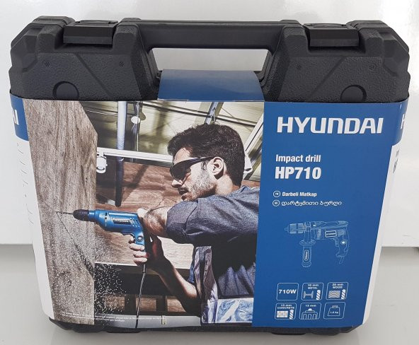 Hyundai Hp710Set 710W Darbeli Matkap Seti Çanta 16 Parça Uç Set - 5