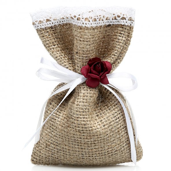 Nikah Nişan Bebek Şekeri Natural Çuval Lavanta Kesesi - 4
