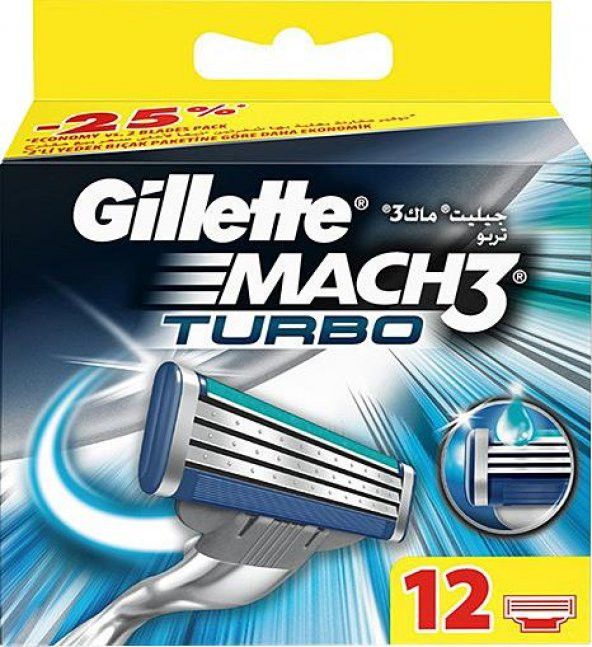 Gillette Mach3 Yedek Tıraş Bıçağı 12li