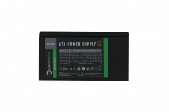 Gamepower GP-650 APFC 650W 80 Plus Bronze Sertifikalı 14cm Sessiz Fanlı Power Supply PC Güç Kaynağı PSU ( Gamepower TR Distribütör Garantili ) - 3