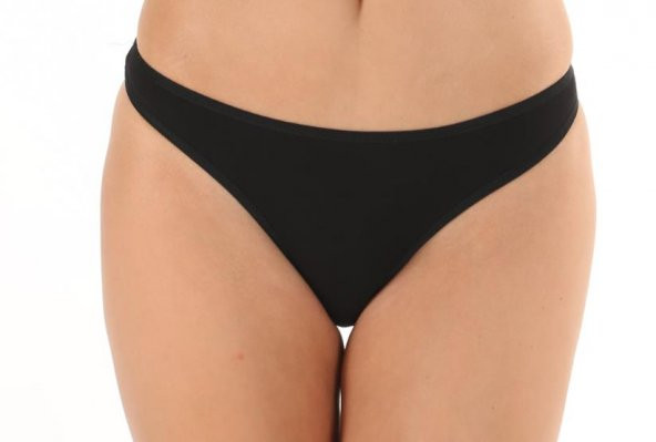 Almila 2018 (6 adet) (Siyah-Beyaz-Ten) Pamuklu Likralı Standart Bikini Külot