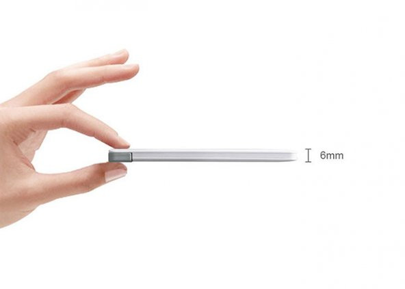 Sabit Micro Usb Kablolu 2500Mah Powerbank Beyaz Taşınabilir Slim Şarj Cihazı ( I phone Sarj Ucu Çeviricili ) - 2