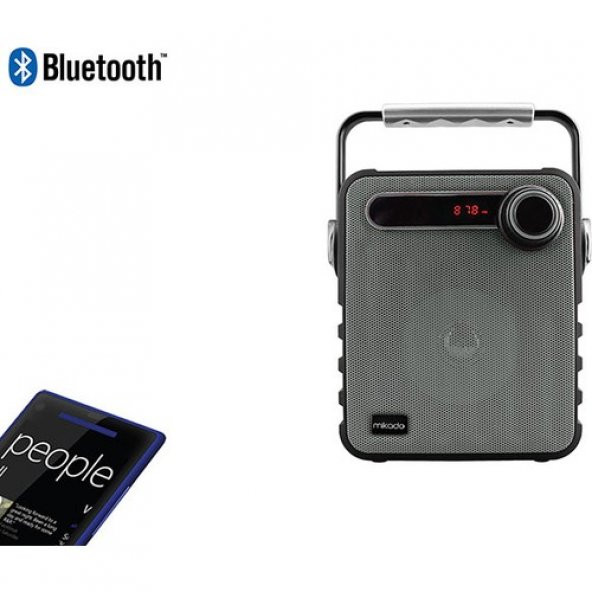 Mikado MD-1437 3W Gümüş/Gri Usb-TF-Fm Destekli Bluetooth Taşınabilir Speaker - 3
