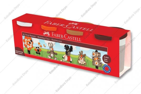 Faber-Castell Oyun Hamuru Toprak Renkler 4 Renk