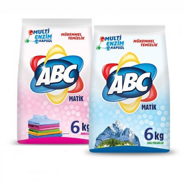 ABC Matik 6kg Renkliler+6kg Dağ Esintisi