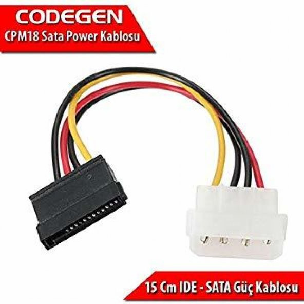 Codegen Cpm18 Cab Caqs 0.15Mt Sata Power Kablosu