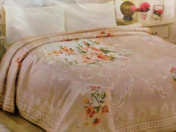 Mink Solana 978 Bej Çift Kişilik Battaniye - 1