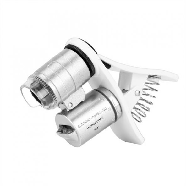 Evrensel Led Işıklı Mini Cep Mikroskobu ( Tüm kameralı telefonlar için )