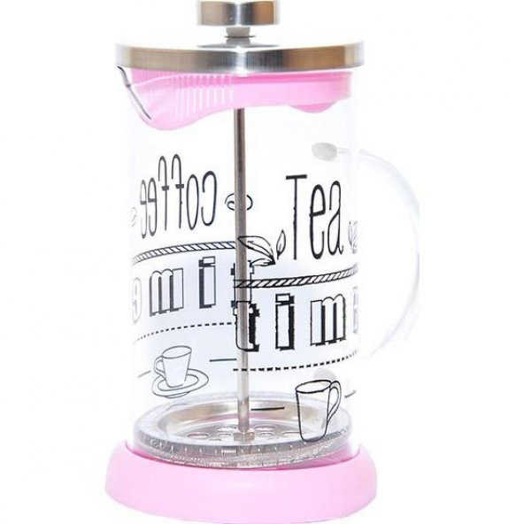 350 ml. French Press Bitki Çayı Demliği Pembe - 2