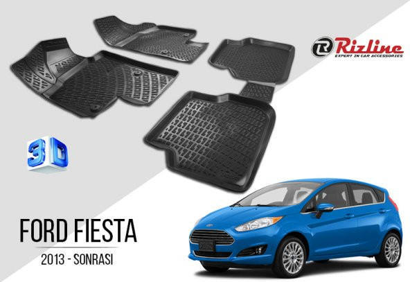 ord Fiesta 2013 - Sonrası 3D Havuzlu Paspas