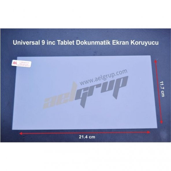 9 inç Universal Tablet Ekran Koruyucu Tamperli