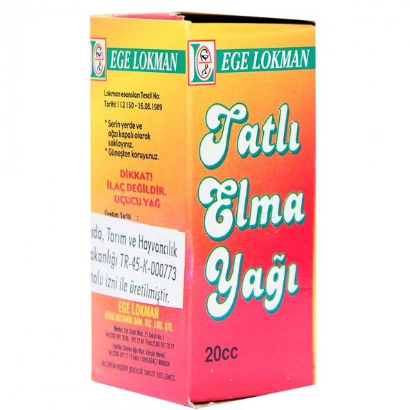 Ege Lokman Tatlı Elma Yağı 20 cc - 6