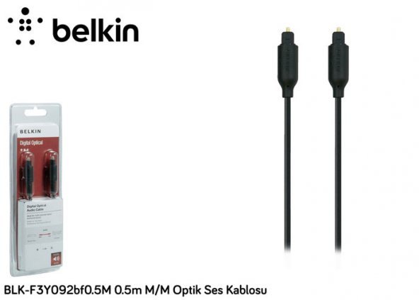 Belkin Yüksek Kalite 0.5m M/M Optik Ses Kablosu