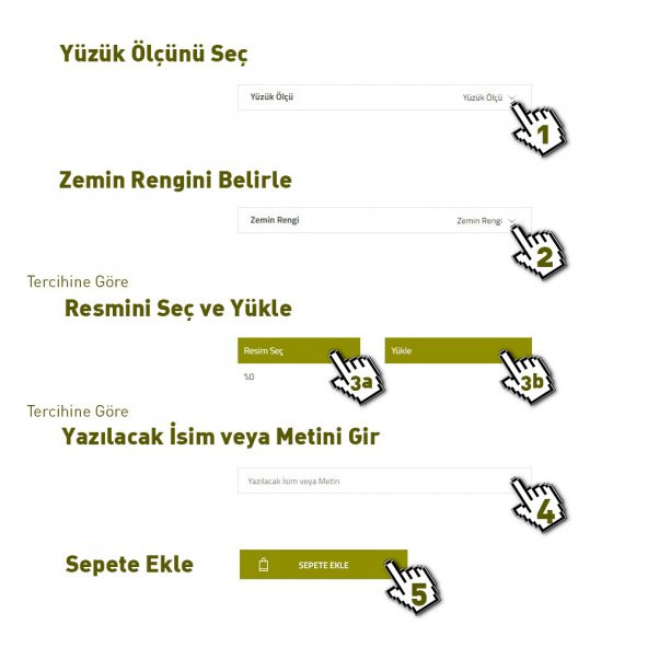 Kişiye Özel Resim Motifli Damla İşlemeli Mineli 925 Ayar Gümüş Erkek Yüzük - 3