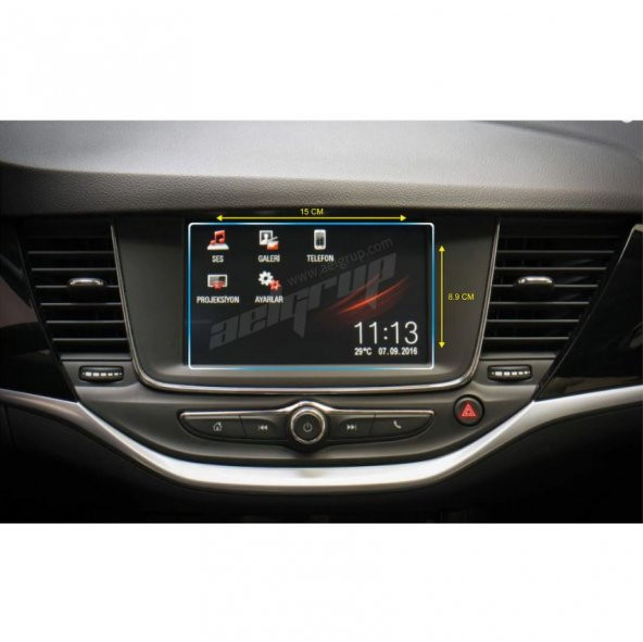 Opel Crossland X 7 inç Multimedya Dokunmatik Ekran Koruyucu